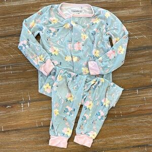 Magnetic Me Kids Pajamas - Blue with Pink and Yellow Floral